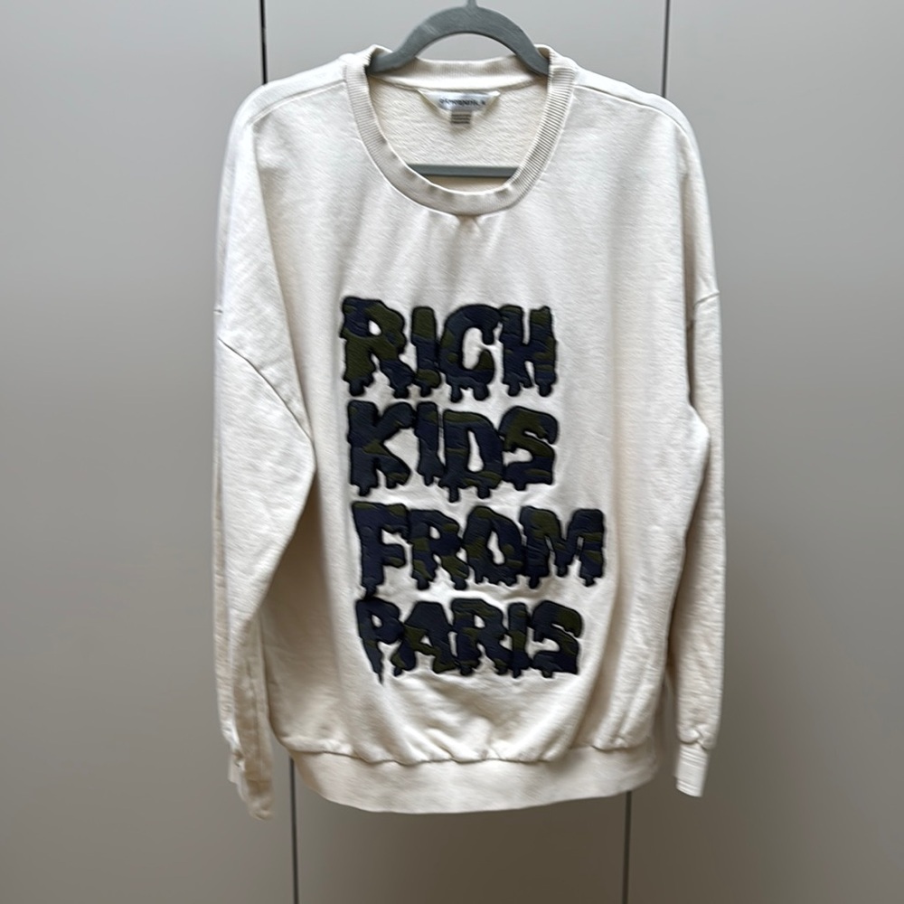 Eleven Paris RICH KIDS FROM PARIS Camo Embroidered Graphic Sweatshirt